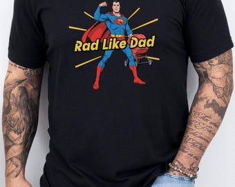 Camiseta retro de superhéroe de cómic "Rad Like Dad" / Camiseta vintage de papá héroe
