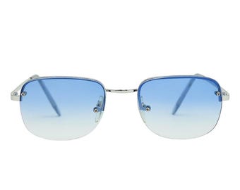 EISIG | 00er Jahre Randlose Eckige Sonnenbrille