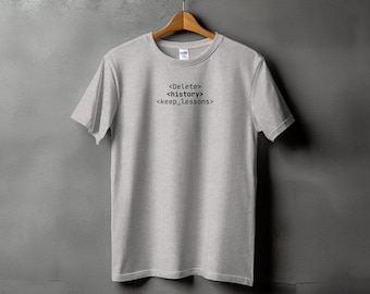 履歴を削除して教訓を残すプログラマーTシャツ