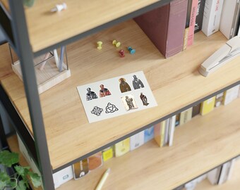 Christian Saints and Celtic Symbols Sticker Sheet | Religious Icon Stickers