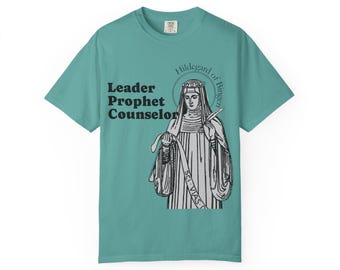 Saint Hildegard of Bingen Comfort Colors T-Shirt, Medieval Mystic Apparel