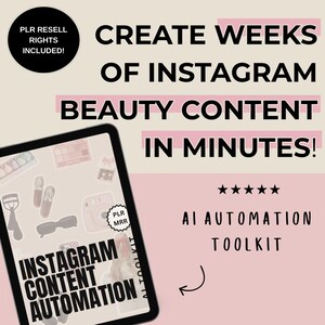 Beauty Business AI Automation Toolkit Chatgpt Bundle Digital Marketing Template Salon Workflow System Content Creation Lash Tech Nail Tech