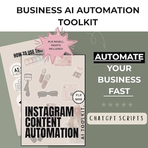Business Automation Toolkit Chatgpt Bundle Digital Marketing Template Entrepreneur Productivity Pack Ai Workflow System Content Creation