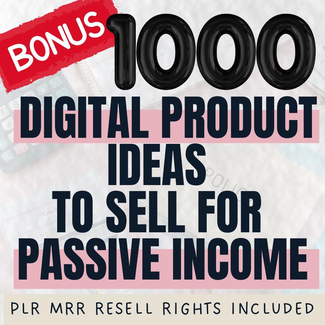 1000 Digital Product Ideas to Sell Online Passive Income System Small ...