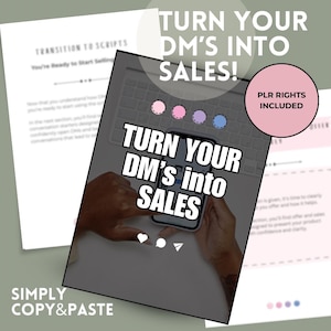 Guiones de DM de Instagram para pequeñas empresas: Qué decir exactamente para convertir los DM en ventas, derechos de reventa PLR, MRR, plantilla digital editable