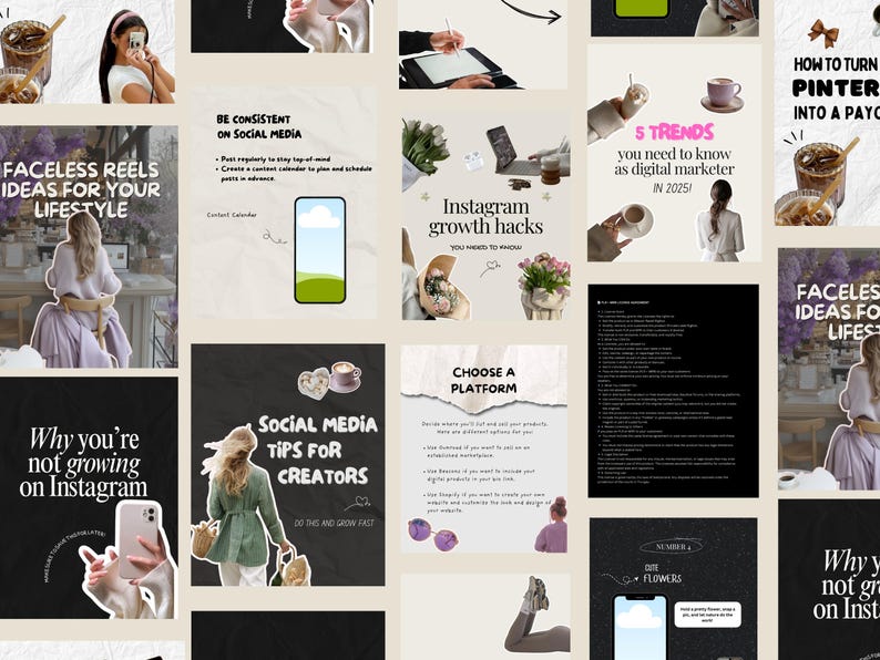 Viral Instagram Carousel Template Bundle Canva Templates Social Media ...