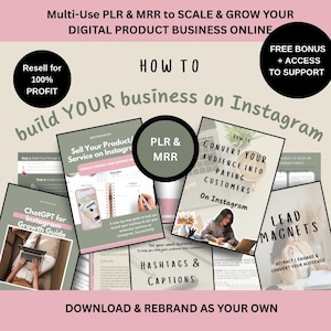 Instagram-marketinggids voor eigenaren van kleine bedrijven Social-mediagroeistrategie Hashtag-zelfstudie en contentkalendersjabloonbundel