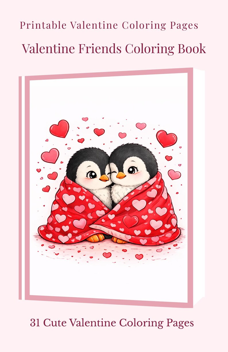 Valentine Animal Coloring Pages | 31 Pages - Etsy