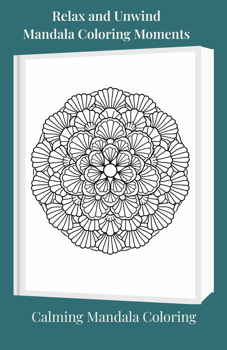 Mandala Coloring Book Printable PDF, 25 Relaxing Pattern Pages for ...