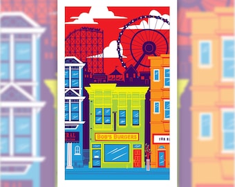 Sunset at Bob's 2nd Edition Screen Print Poster