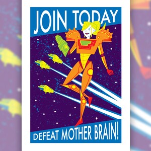 Defeat Mother Brain Screen Print