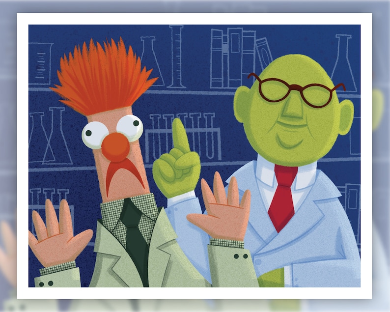 Beaker and Bunsen Digital Print - Etsy