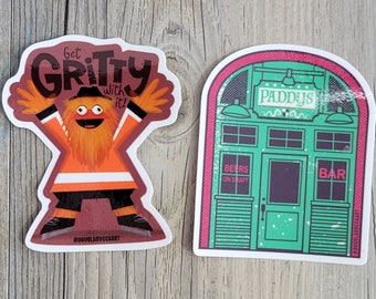 2ct. Philly Themed Vinyl Stickers