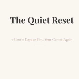 Printable Self Care Journal | 7-Day Gentle Reset Workbook PDF for Women | Burnout Recovery Emotional Healing Digital Download