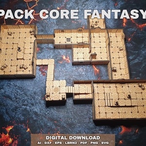 Modular Dungeon for Laser Engraving – Digital Files