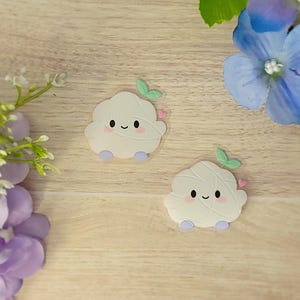 Cute Mini Window Suncatcher Decal (2 Pack), 1.5" Rainbow Prism Glass Sticker, Small Kawaii Cloud Suncatcher, Aesthetic Rainbow Maker Gift