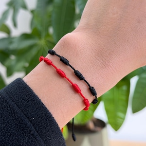Kabbalah Red String Bracelet: 7 Knots, Evil Eye Protection