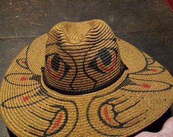 Albertus Swanepoel Open Crown Straw Hat Patchwork Fabric - Etsy