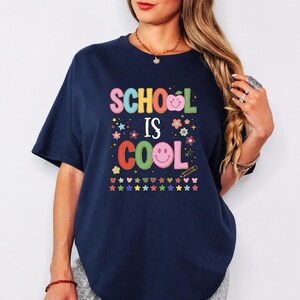 School Is Cool Shirt, Teacher Life Shirt, Back To School Gift, Preschool Teacher School Supplies T-shirt, Stars Shirt