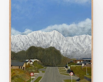 Queenstown Mountain Landscape Art Print (Digital Download)