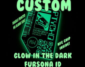 SpectraSona Glowing Fursona ID von Anthroworks - NFC-fähig, doppelseitig und wasserdicht, extrem langlebig! Beschreibung lesen