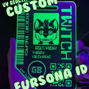 Anthroworks Institutes anpassade Fursona-märke -- NFC-tryckaktiverat, PLA-harts, dubbelsidigt och vattentätt, extremt hållbart! Läs beskrivningen
