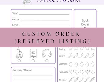 Portada personalizada para cuaderno de lectura (Anuncio reservado)