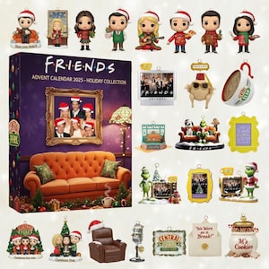 Friends Adventskalender 2025, Friends Weihnachtskalender Box, TV Show Weihnachts-Countdown-Box, Central Perk Holiday Sammlergeschenkset