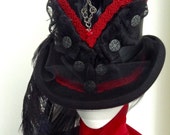 Gothic Steampunk chain corset riding top hat