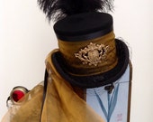 Victorian Steampunk copper & Brass  riding top hat