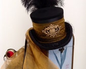 Victorian Steampunk copper & Brass riding top hat
