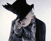 Gothic steampunk Black Mad Hatter Undertaker Mourning hat