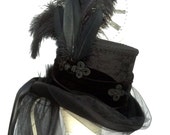 Gothic Victorian corset riding top hat