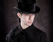 Gothic raven black top hat