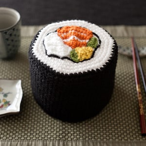Crochet Philadelphia Roll Sushi Toilet Paper Cozy Cover