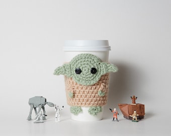 Green Alien Coffee Cup Cozy