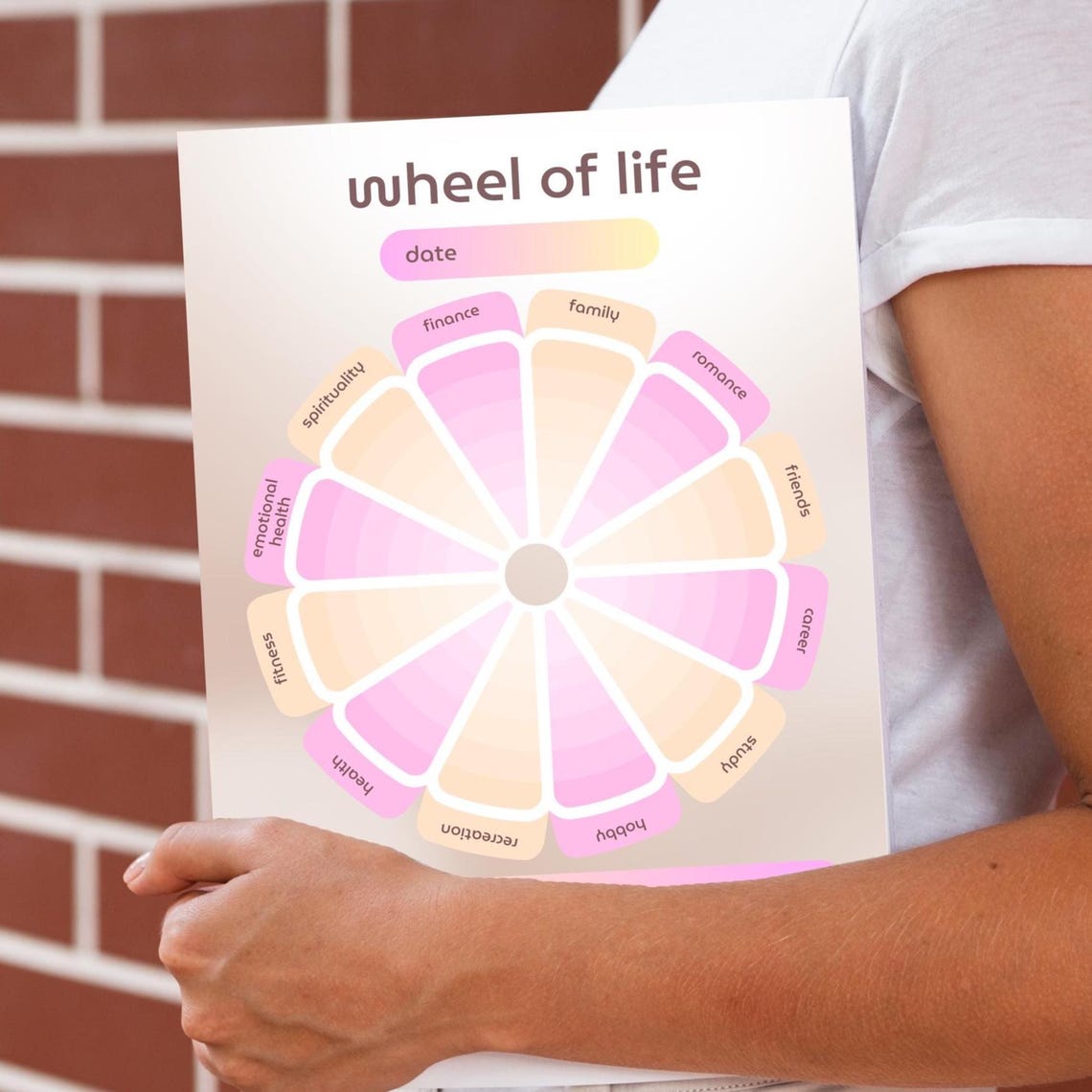 Wheel of Life Printable | Life Balance Planner | Self Reflection ...
