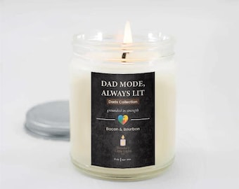 Bacon Bourbon Soy Candle for Dad | Masculine Scent, Autism Support