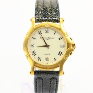 Christian Bernard 18K Gold Electroplated / Stainless Steel Watch