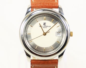 Ted Ladpidus French Made Watch Stainless Steel with Date 1990's Vintage NEW