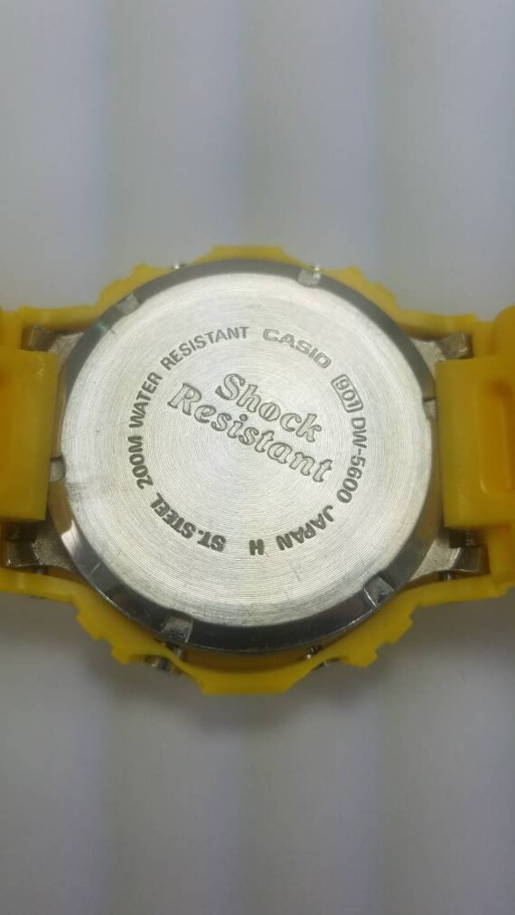 Casio G-shock DW-5600 VERY RARE Yellow Limited Edition Vintage | Etsy