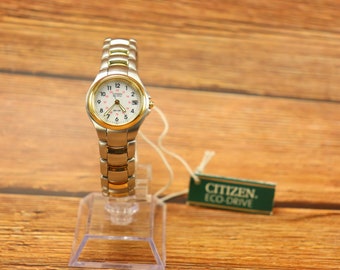 Citizen Ladies Watch EW1174-51B Two-tone Stainless Steel Gold Plated Vintage BRAND NEW with Tag 1990's