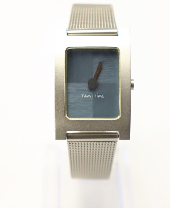 Tam Time Watch 1990's (Blue Checkered Dial) Vinta… - image 1