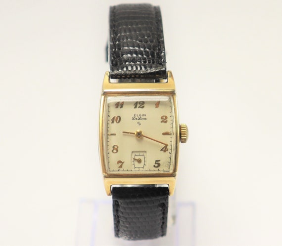 ELGIN De Luxe Reloj vintage de cuerda vintage relleno de oro 1949 Made in USA Unisex rectangular Etsy Mexico