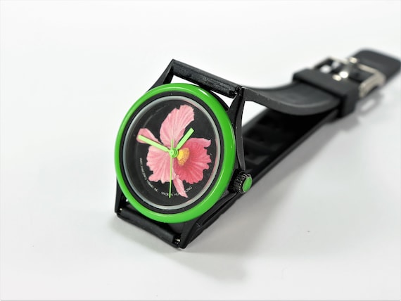 Pink Hibiscus Flower Watch made by Watchworks Haw… - image 4