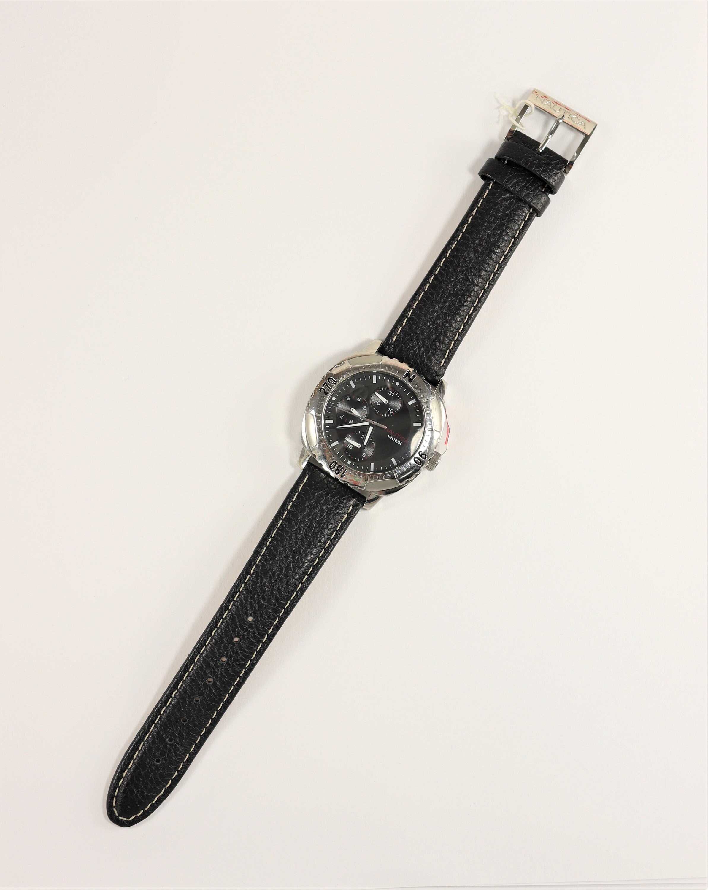 Nautica Reloj de pulsera de banda de cuero inoxidable para hombres Vintage New 1990 s Etsy Mexico