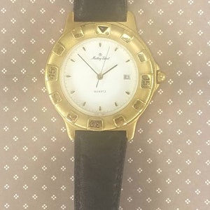 Mathey Tissot Men's Watch Stainless Steel Gold Plated Vintage NEW 1990's image 3