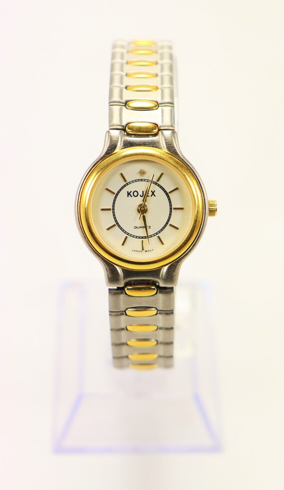 KOJEX Ladies Two-Tone Analog Watch with Stainless… - image 2