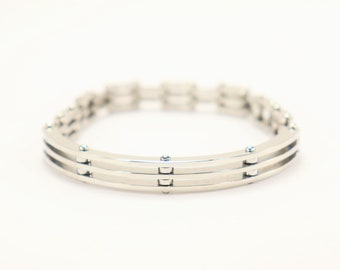 Stainless Steel Link Bracelet Adjustable Unisex New