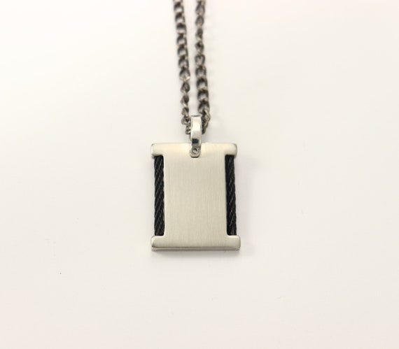 Stainless Steel Pendant with Ion Plated Cable & S… - image 3